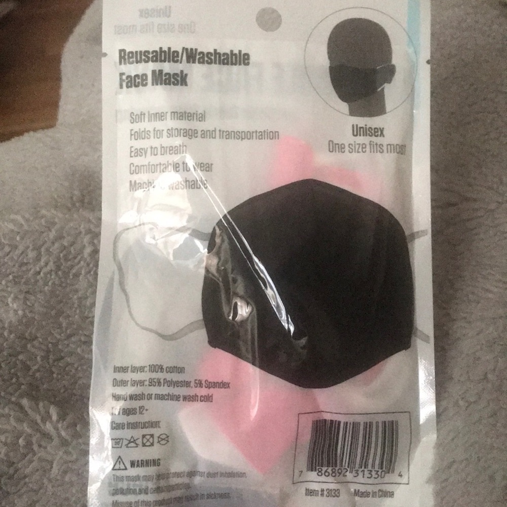 Comfortable Pink Face Mask - Picture 2 of 2